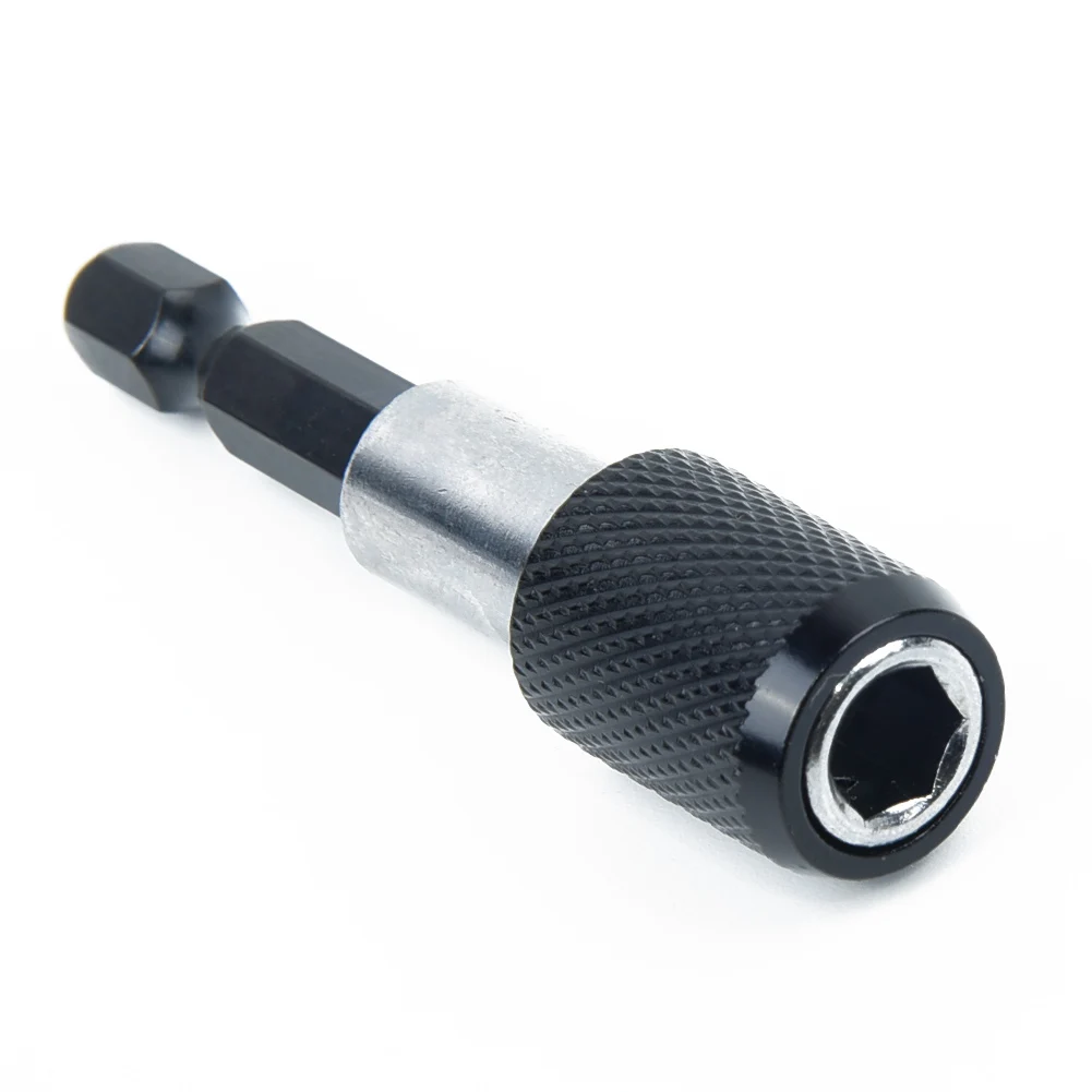 1/4\" Hex Shank Quick Release Electric Drill No Magnetic Screwdriver Bit Holder 60mm Shank Power Tool Drill Accessories