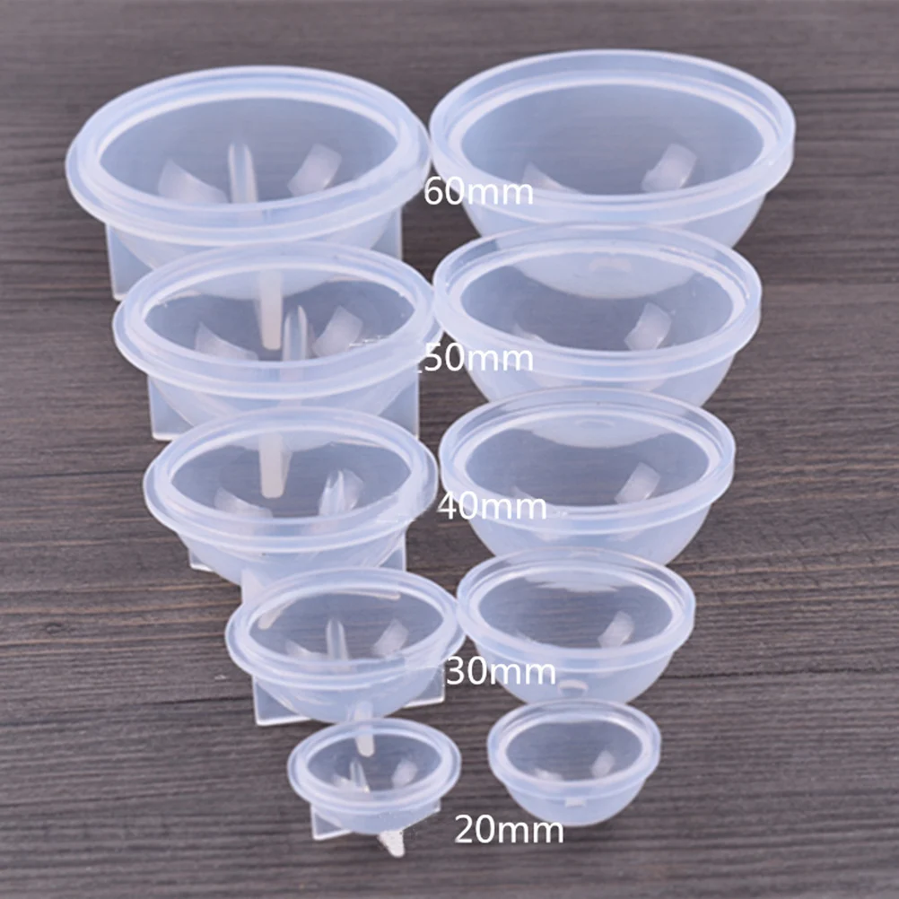 

5Pcs Silicone Round Hemisphere Mold Food Grade Durable Diameter 2cm 3cm 4cm 5cm 6cm DIY Handmade Cake Baking Dried Flower High