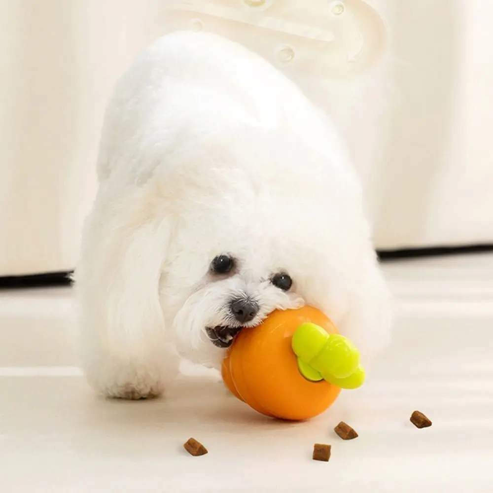 

Durable TPR Dog Leakage Food Toy Interactive Bite Resistant Cat Slow Feeder Carrot Shaped Pet Puzzle Chewing Toys Teeth Cleaning