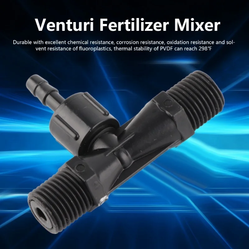 حاقن خلط سائل الغاز PVDF أنبوب فنتوري لري الزراعة مولد الأوزون 1/4in