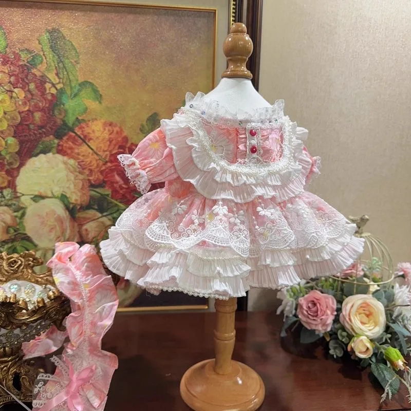 Ubranka dla lalek bawełnianych 20CM 10CM 15CM 40CM, słodki styl różowy, ubranka dla lalek reborn 50-55cm, darmowa wysyłka