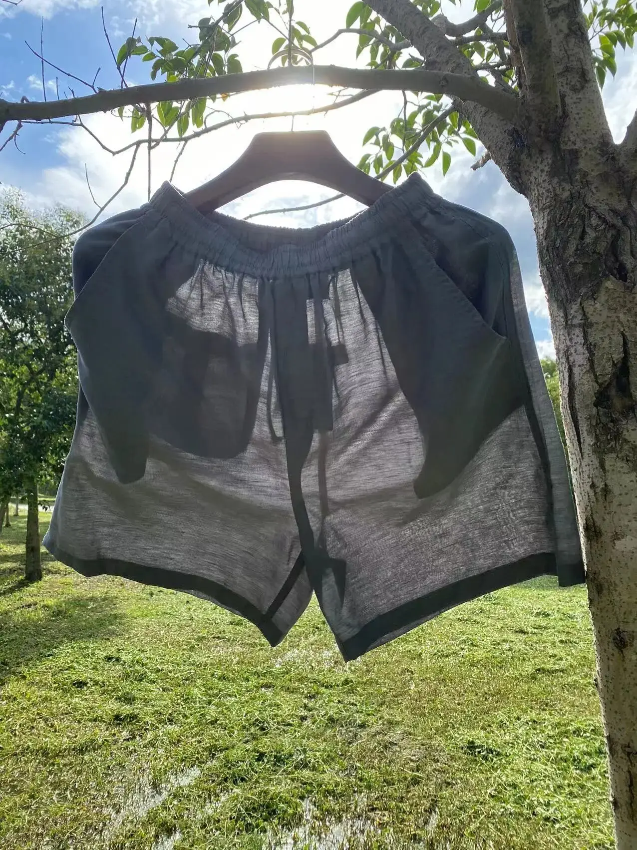 Italian Style Men's Elastic Waist Shorts Lenzing Modal Hemp Blend Breathable Comfortable New Summer 2026 Collection