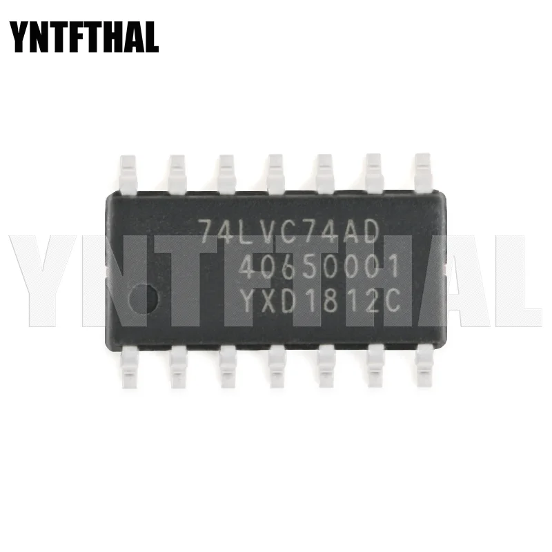 10pcs New 100% Tested 74LVC74AD, 118 SOIC-14 Double D Positive Edge Flip-Flop with Reset Function