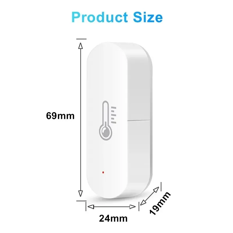 Tuya Zigbee-Sensor inteligente de temperatura y humedad para interiores, Monitor remoto por aplicación para Smart Home, Var, SmartLife, funciona con Alexa y Google