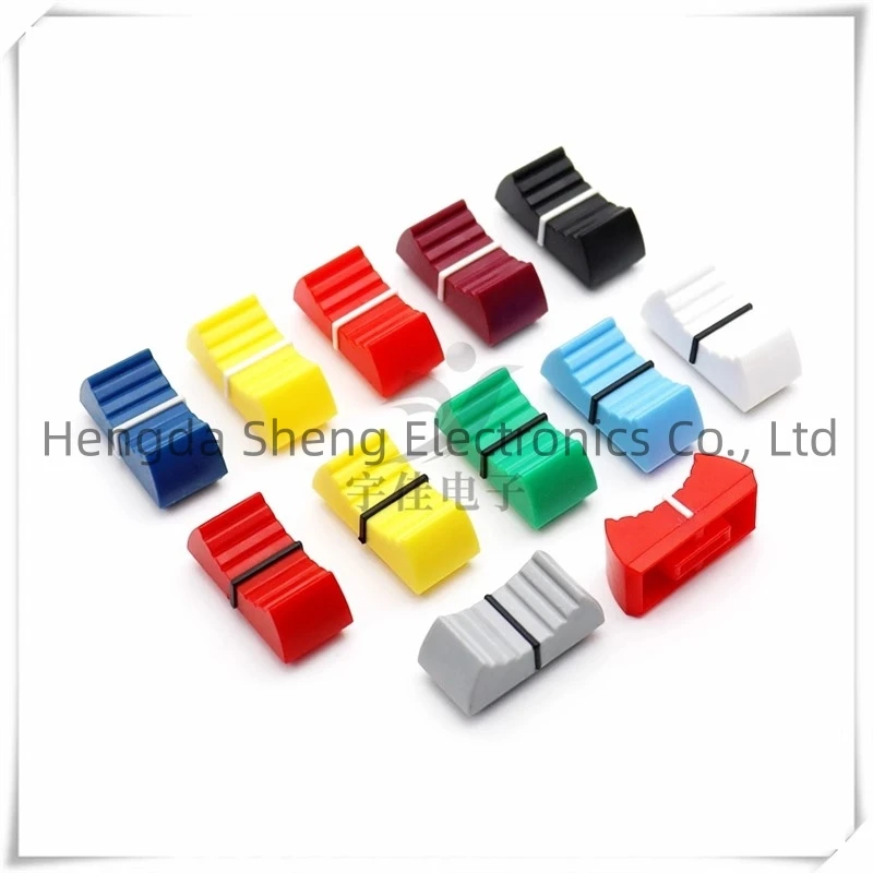 10PCS 24*12*11mm Mixer Electronic Keyboard Sliding Potentiometer Plastic Cap Fader Cap Knob Push Button 4MM Jack Push Cap