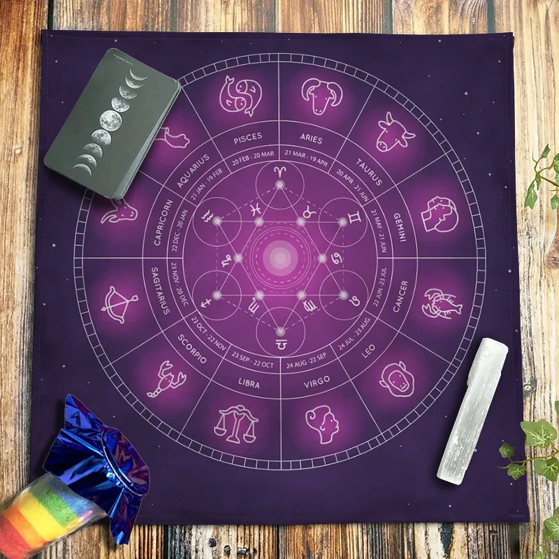 50/75/110/137cm Tarot mat Tarot Tablecloth Velvet Altar Cloth Magic Wall Tapestry Astrology Divination Oracle Card Mat