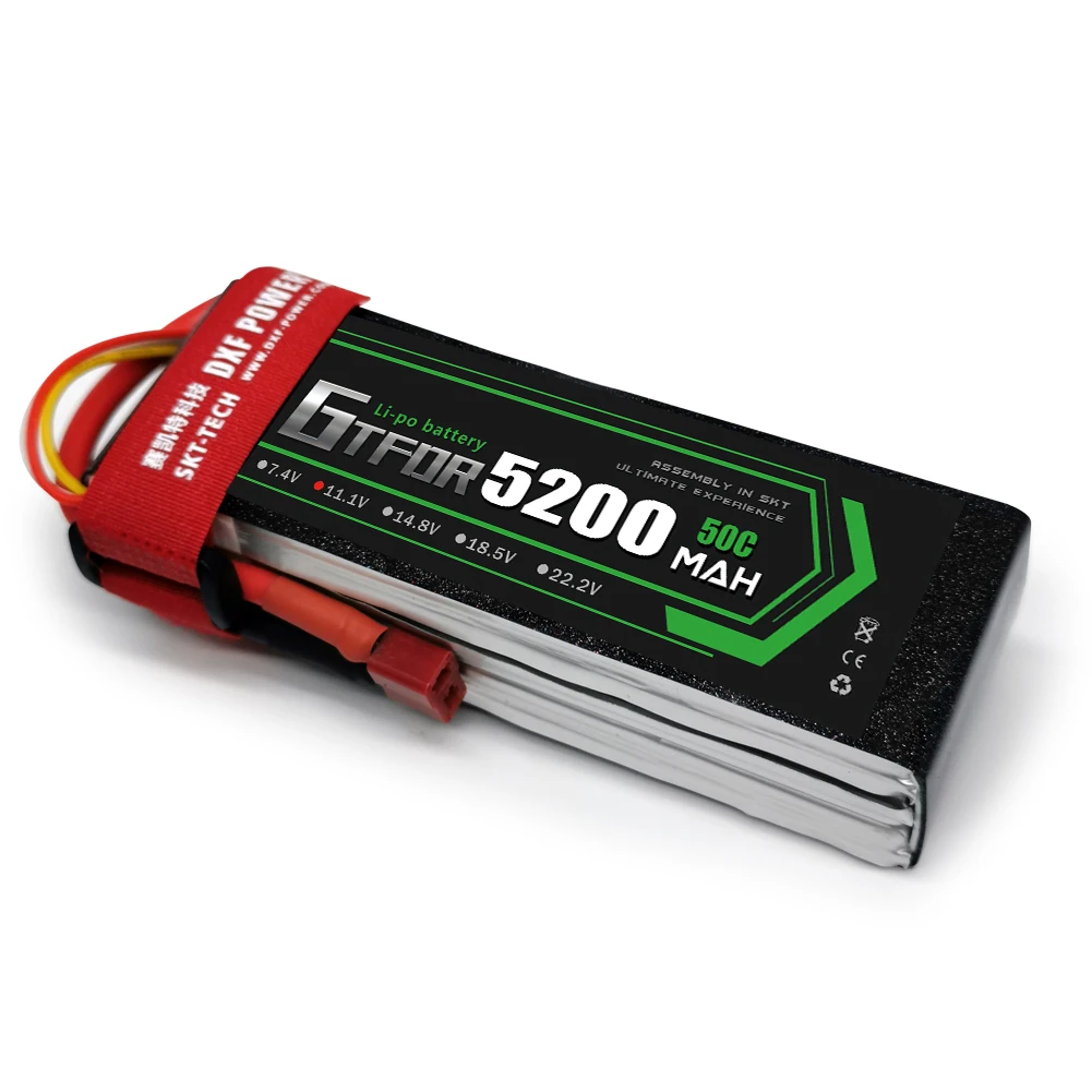 GTFDR 3S 4S 6S 5200MAH 6200MAH 6500MAH 9300MAH 10000MAH 80C 100C 120C 130C For XT60 T Deans XT90 EC5 RC Car Airplane Heli Parts