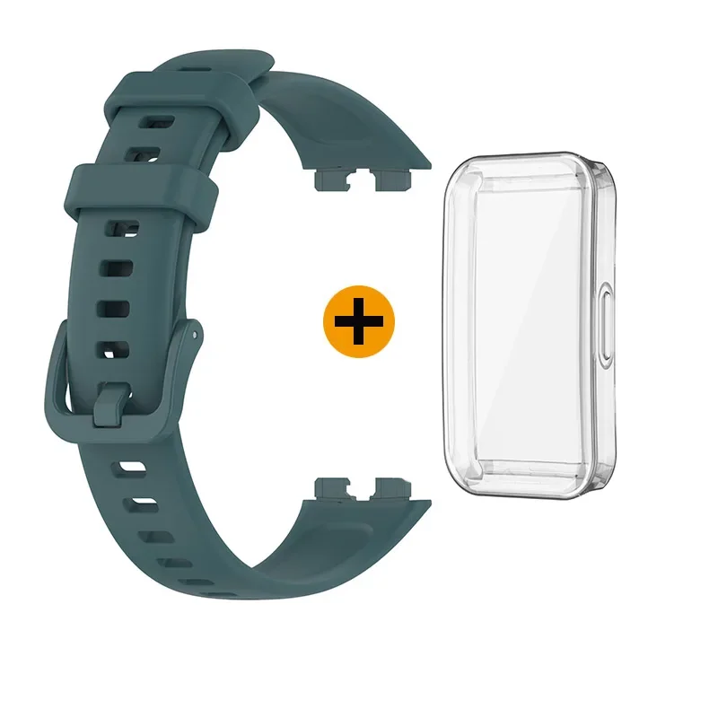 2IN1 Silicone Strap+Case For Huawei Band 9 / 8 Replacement Accessories