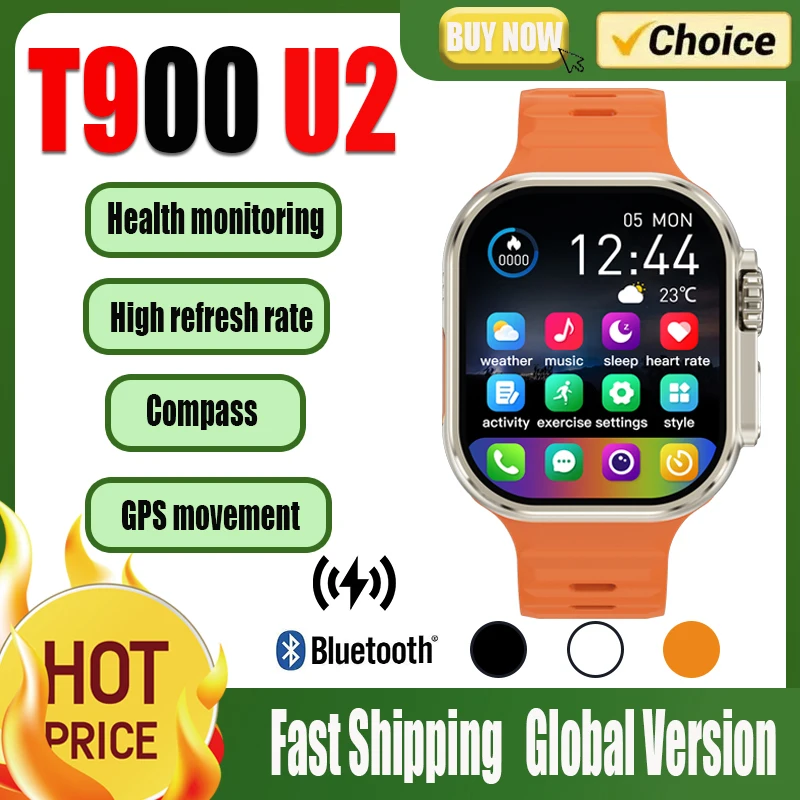 

Смарт-часы 2025 T900 Ultra 2, мужские, серия 49 мм, 8, 2,3 дюйма, AMOLED-экран, NFC-компас, водонепроницаемые для Apple Watch IWO Ultra 8, Smartwatc