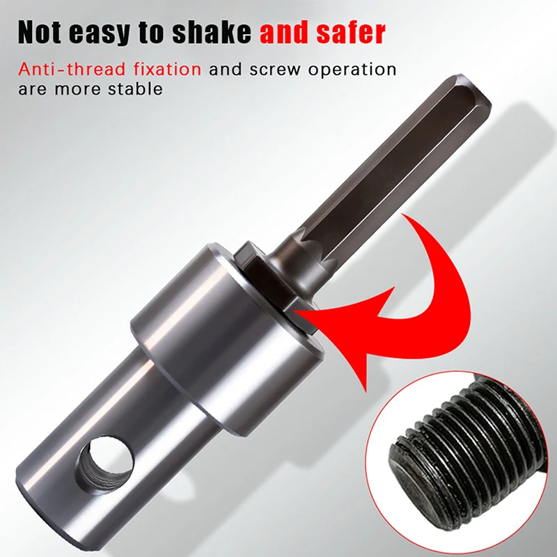@.1Pc Earth Auger Adapter Tool 4 Interface Type Round Hexagonal Handle Earth Auger Adapter Tool For Drill Wrench Hammer Machine