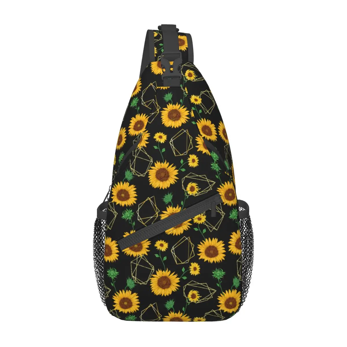 Mooie Zonnebloem Sling Tassen Borst Crossbody Schoudersling Rugzak Reizen Wandelen Daypacks Briljante Zonnebloem Cool Bag