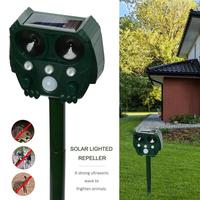 Solar Ultrasonic Repeller Deterrent Pest Cat Dog Fox Deterrent Solar Powered Scarer Repellent Outdoor Garden Tool