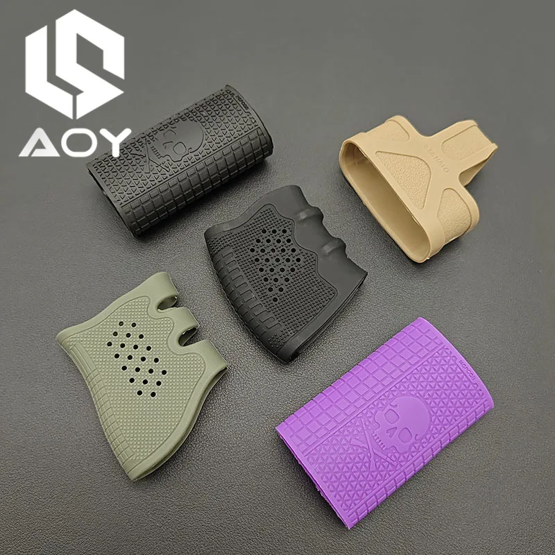 Rubber Cover Hand Grip Glove Anti Slip Sleeve Glock for Pistol Handle Airsoft Hunting Gun G17,18,19,AK,M4 Tactical Accessories