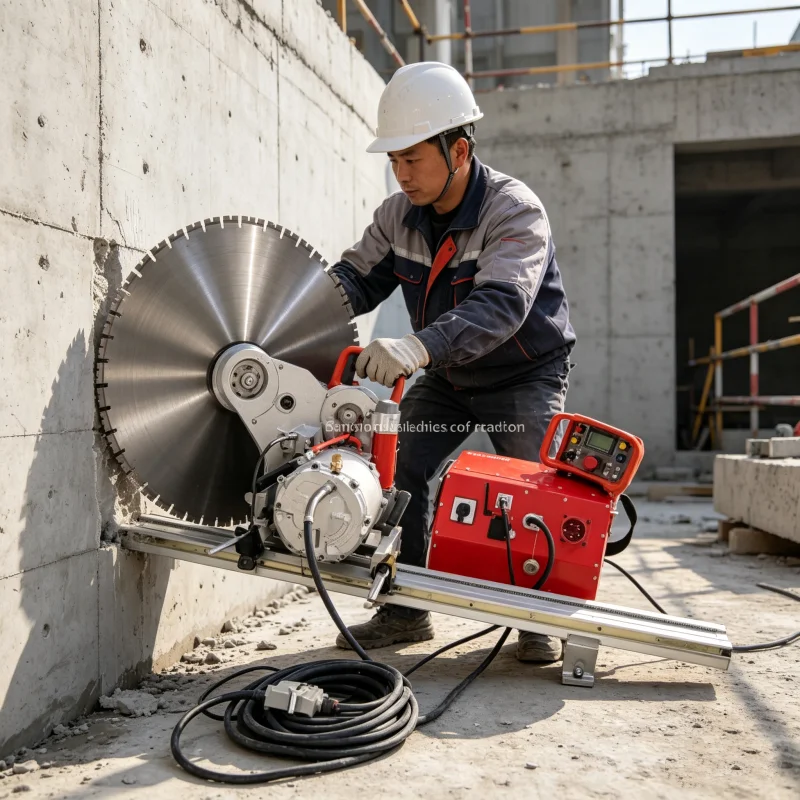 High Frequency Industrial Electric Stone Wall Saw 22kw Brushless 6000 RPM 500mm Depth 220V 380V
