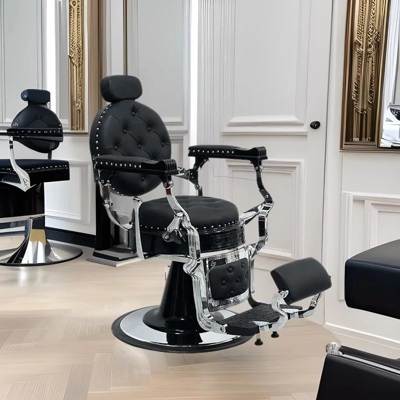 hot sale retro oil-headed chair barbershop hair salon special can be put down perming and dyeing