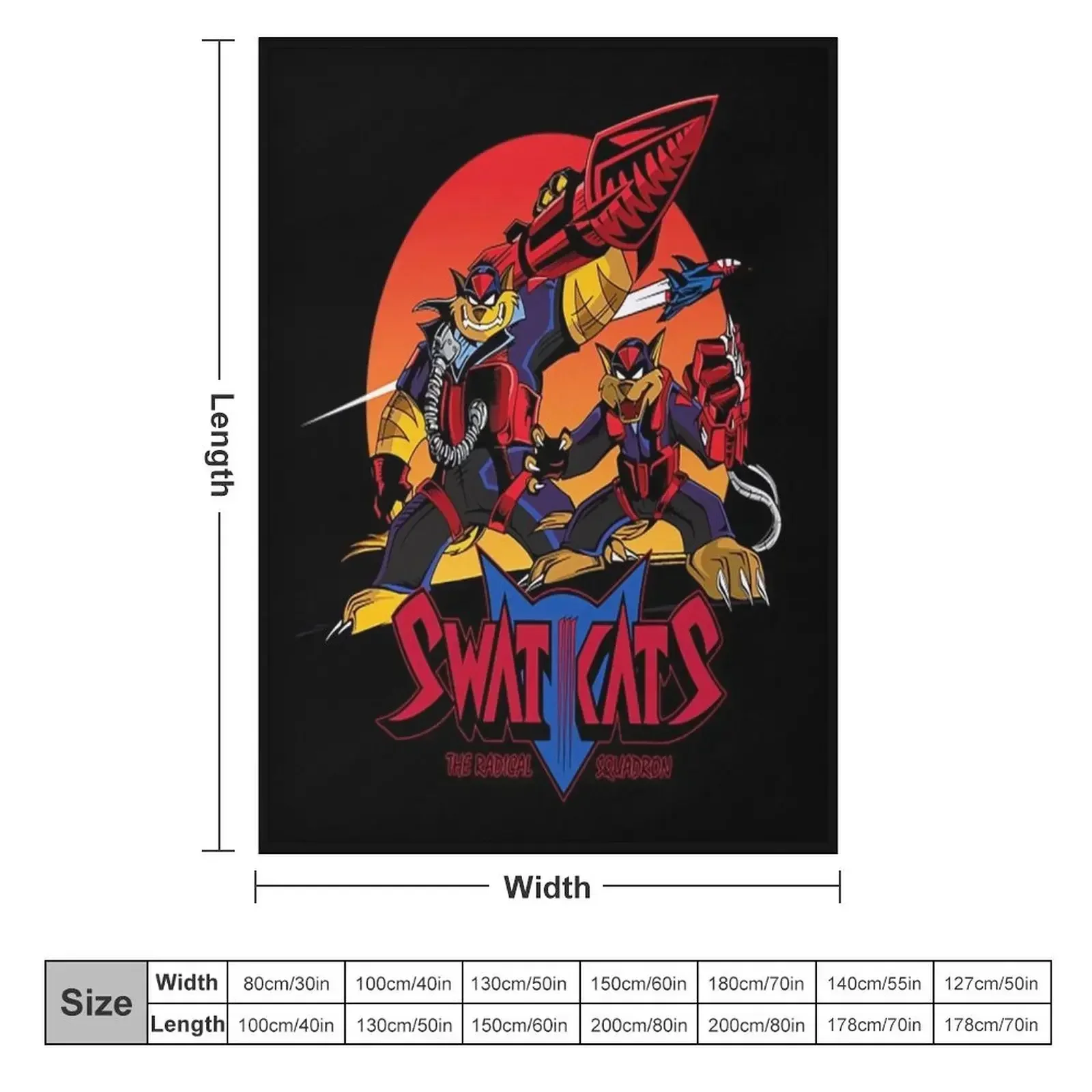 Swat Kats T-ShirtThe Radical Squadron Throw Blanket Weighted For Baby Large Blankets For Sofas Thin Blankets