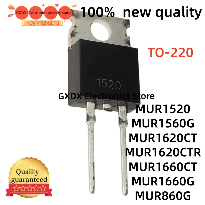 10-20Uds 100% novos MUR1520 MUR1560G MUR1620CT MUR1620CTR MUR1660G MUR860G MUR1620 MUR1660 MUR1660CT TO-220 U1660G