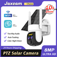 10X Zoom 4K 8MP WiFi Dual Lens Solar Power Battery Outdoor Security PTZ Function Security Protection Video Surveillance Cameras