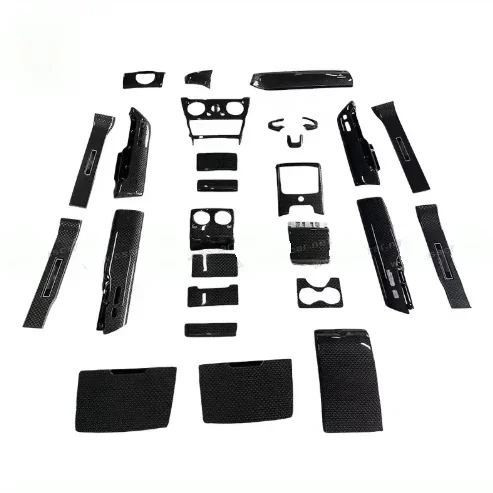 For Cullinan SUV Model Car Interior Kit Upgrade Black-B Style Center Console Panel Trim Window Control Button Frames