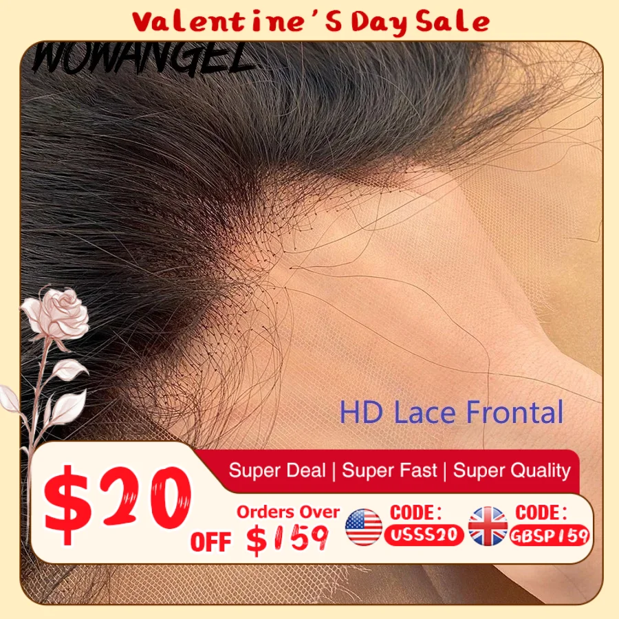 

Wow Angel 13x6 HD кружево фронтальная невидимая HD прозрачная кружевная расплавленная кожа прямая 13x4 HD кружевная только человеческие волосы Remy предварительно выщипанные