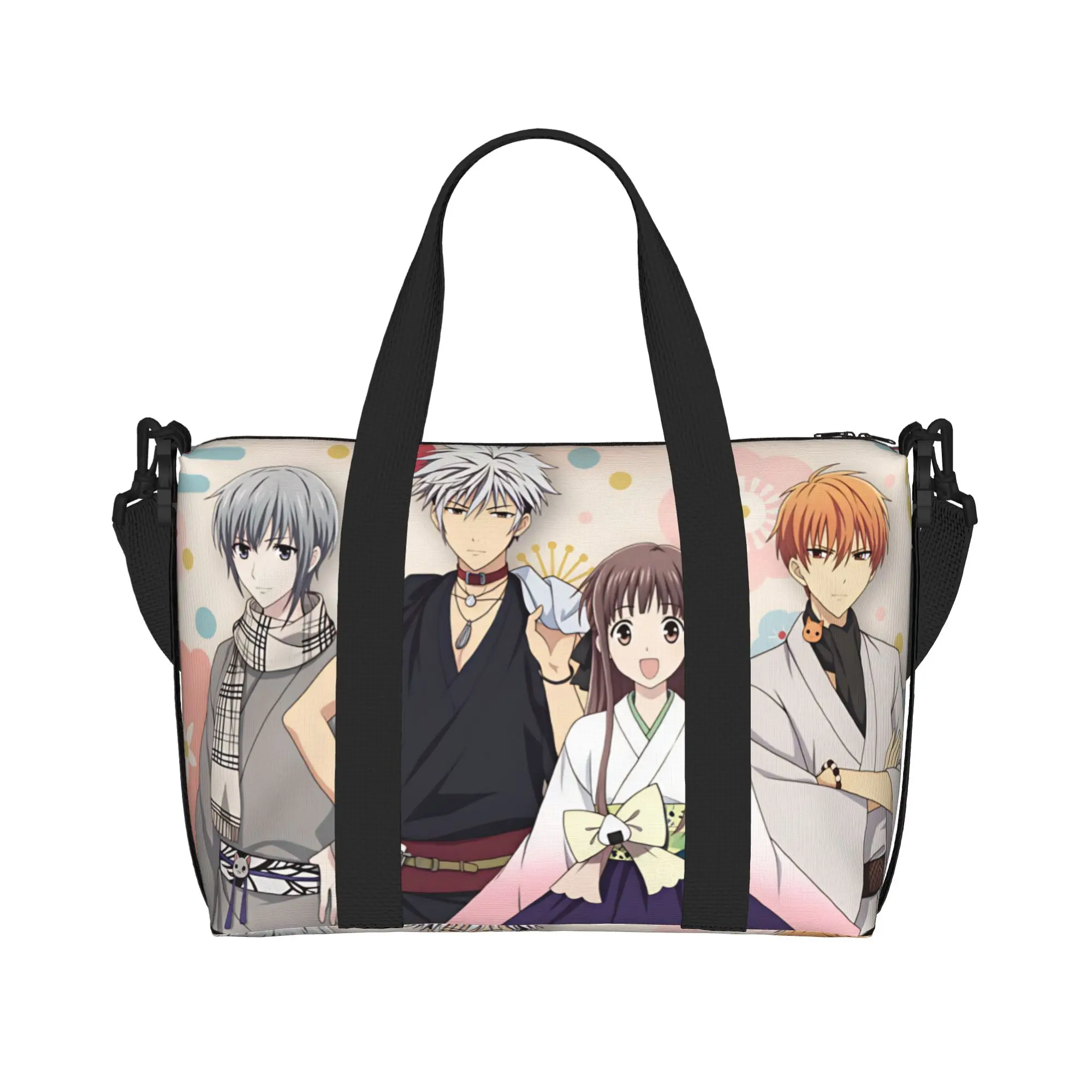 Custom Yuki Sohma D-Fruits B-Basket Kyo Sohma Tote Bag Women Large Capacity Tohru Honda Anime Beach Gym Shoulder Travel Bag