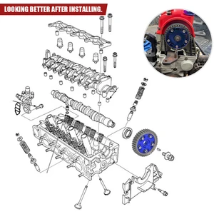 WLR-einstellbares Kaufen, Honda SOHC D15 Legierung Gear, D16, Serie D, Motorscheibe, Pullys, WLR6542, 1PC 8 Hauptverkaufsscheibe Kurbelwelle Renault - №5
