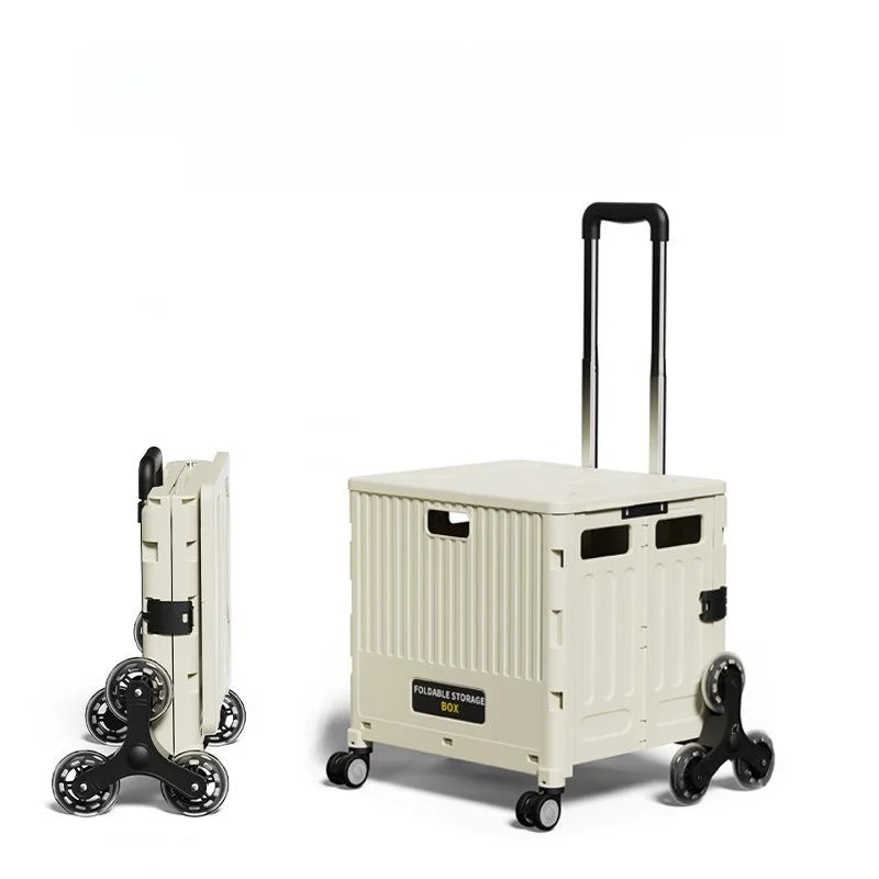 

Portable Shopping Cart Vegetable Buying Small Trolley Pull Hand Portable Carry Load Climbing Stairs Camping Moving Rod