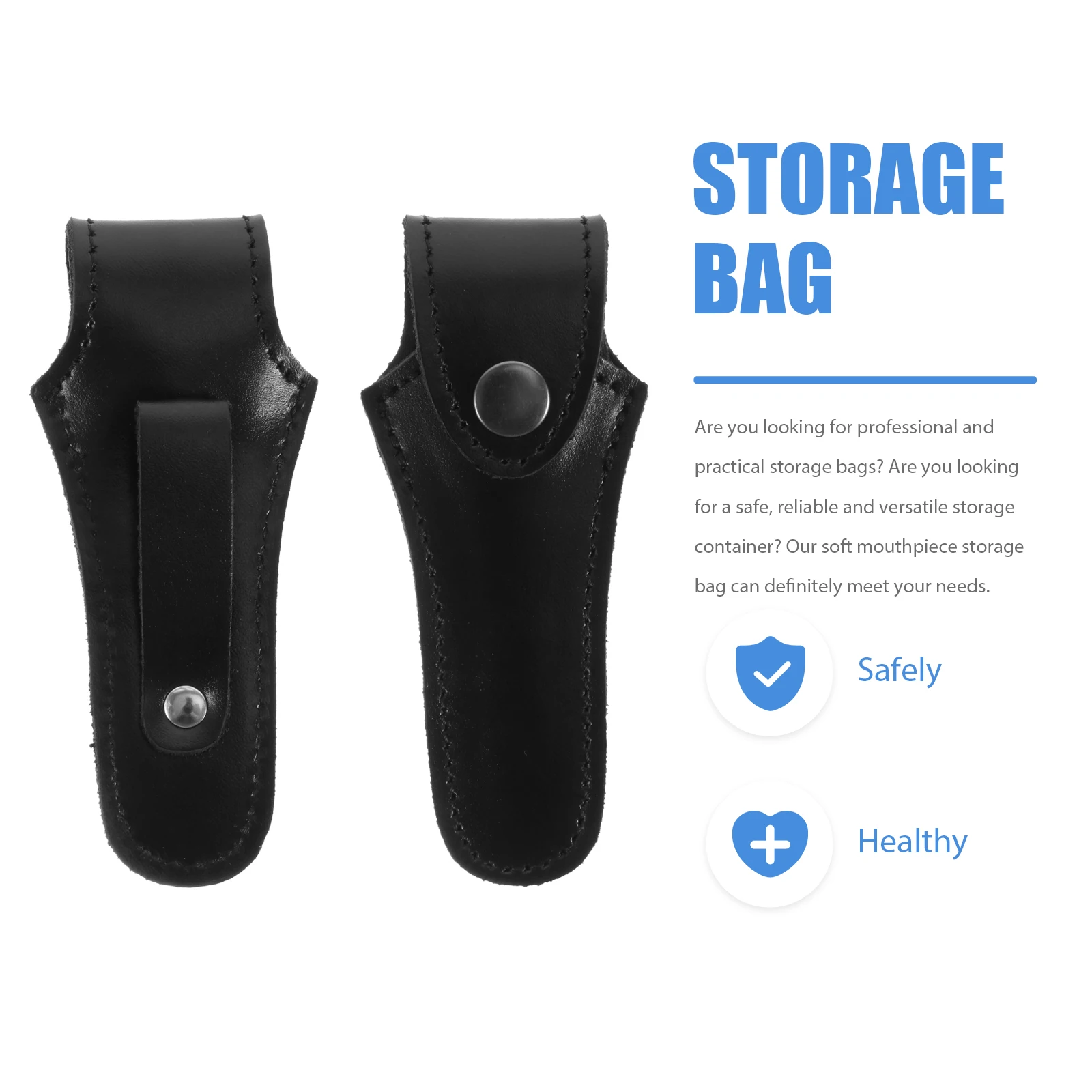 

Mouth Blowing Cover Trombone Mouthpiece Pouch French Horn Bag Trumpet for Music Instruments Saxophone Storage Cowhide Case