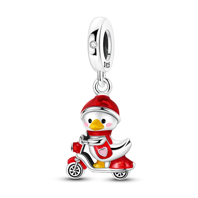 Women's 925 Sterling Silver Motorcycle Charms Bead