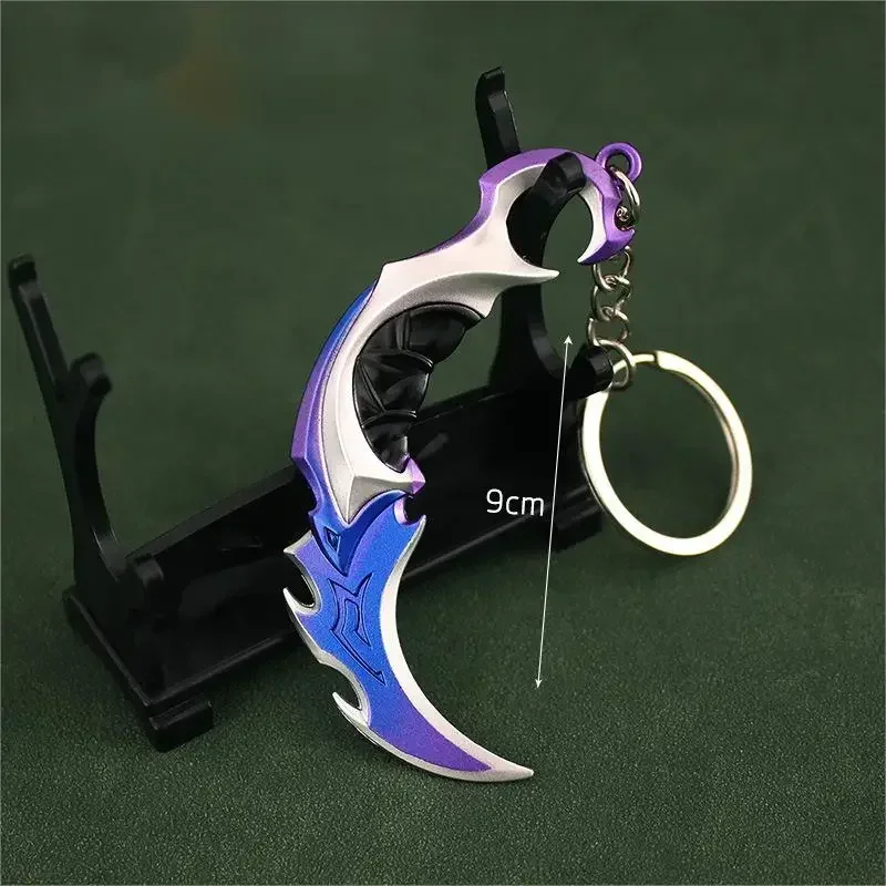 Hot Valorant Weapon Metal Melee Reaver 2.0 Karambit M4 AK Mini Gun Bully Boy Anime Game Ninja Sword Keychain Gift Toy for Boys