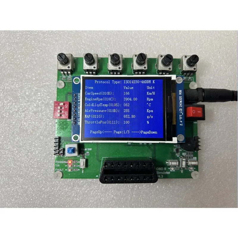 In-vehicle OBD simulator / ECU simulator / J1939 ELM327 test development connected car networking