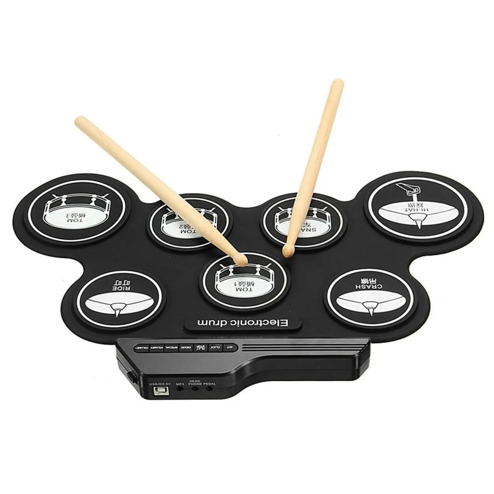 Portable Electronic Drum Supplies Lightweight Party Favors Roll up Drum Kits