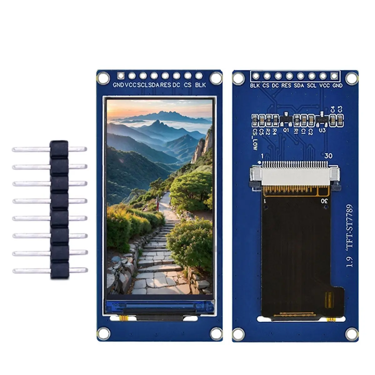 DT75BG 1.9 Inch IPS Full Viewing Angle TFT LCD Display Module 170x320 High-Definition Color Screen SPI Serial Interface