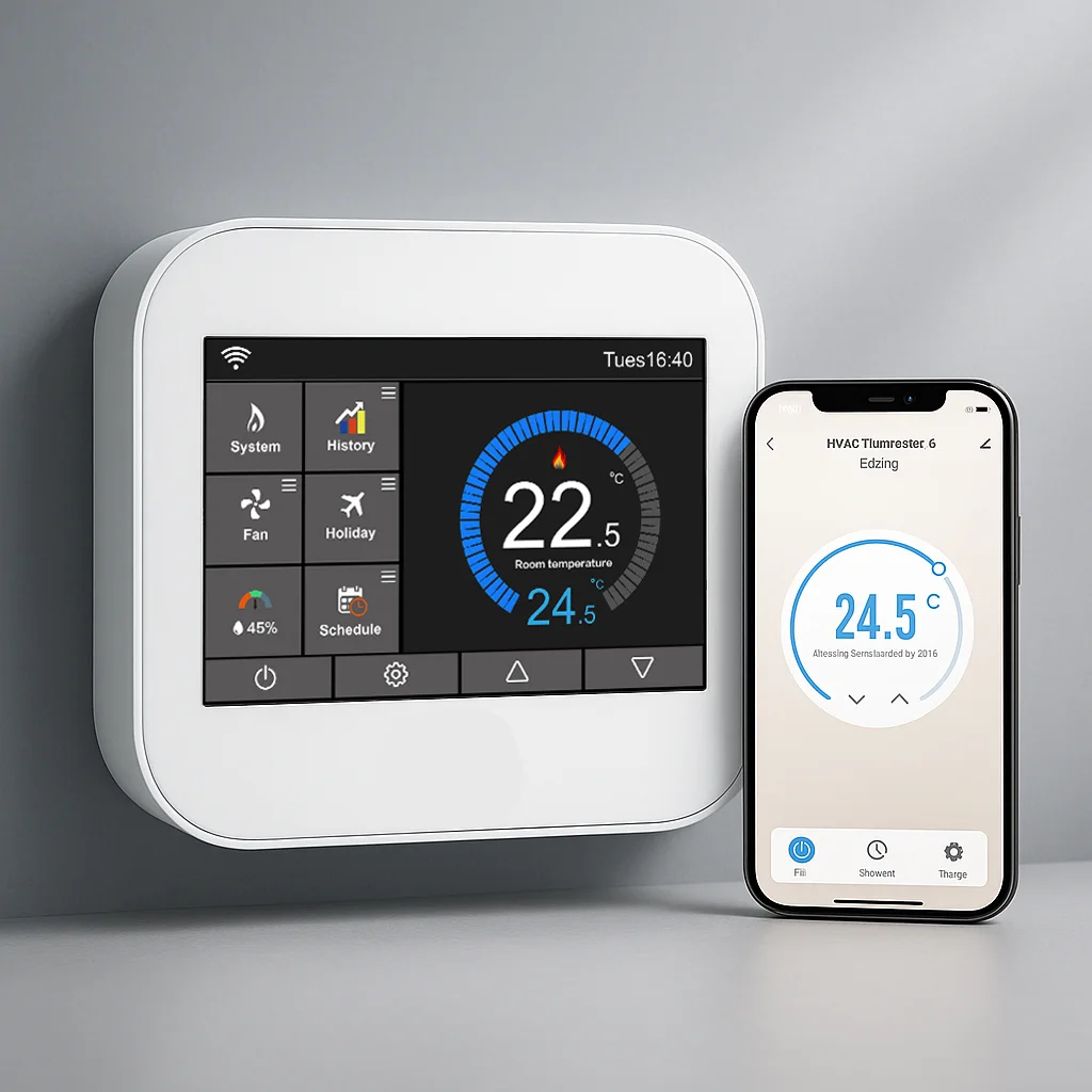 MC6 Adaptive Multi-Zone Thermostat System With Eco-Smart Modes For Varied Lifestyle Requirements