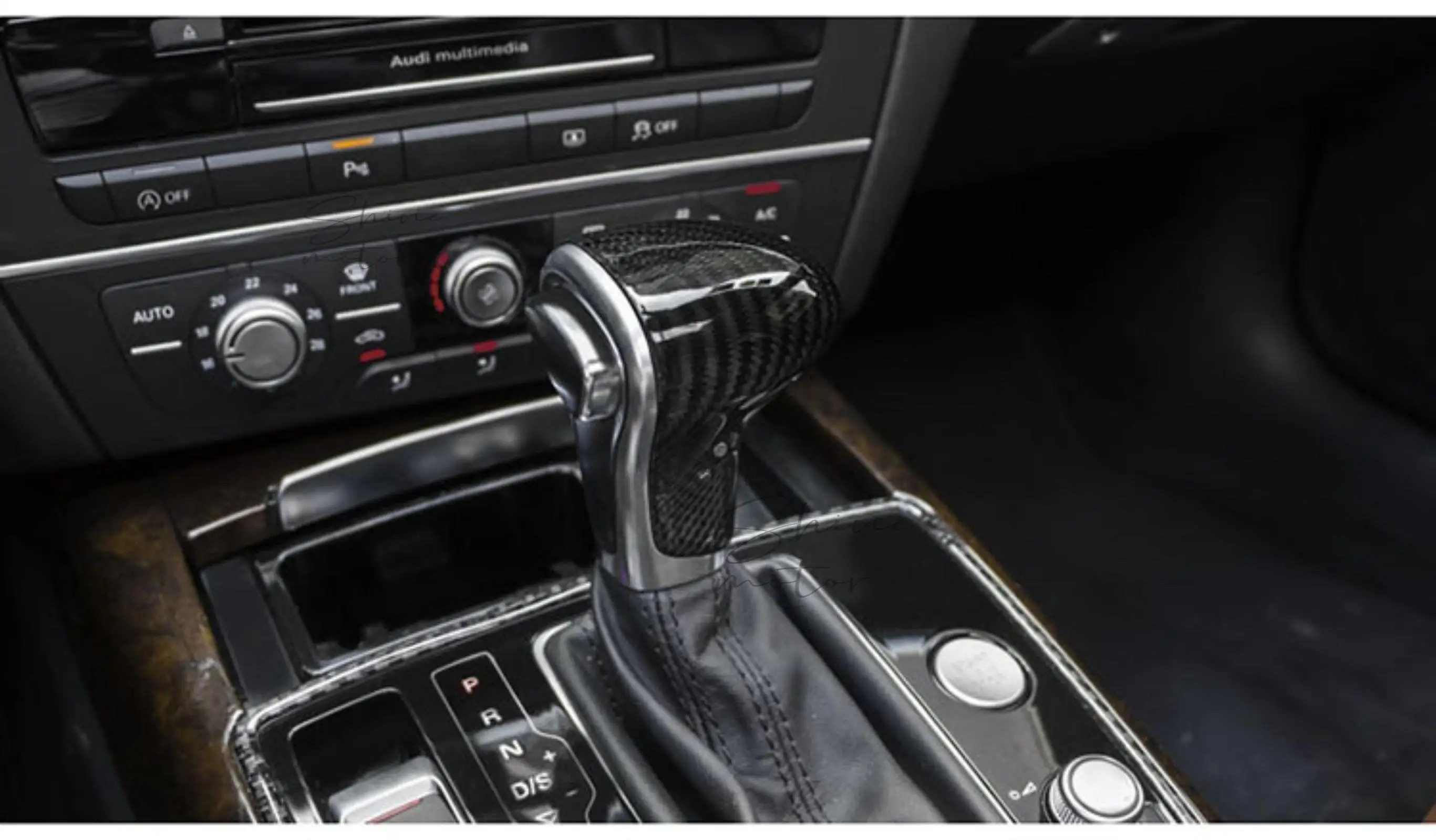 

For Audi A5 Q5 2013 2014 2015 2016 2017 Carbon Fiber Car Gear Shift Knob Cover Case