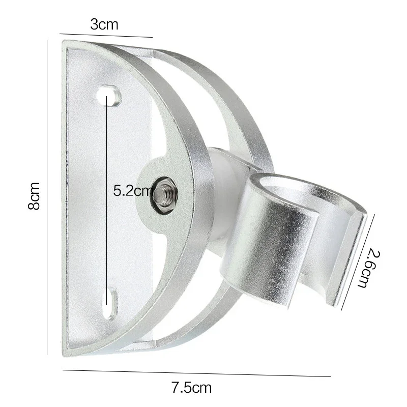 Supporto per soffione doccia portatile staffa di perforazione in alluminio montata a parete per bagno per Hardware di fissaggio del bagno