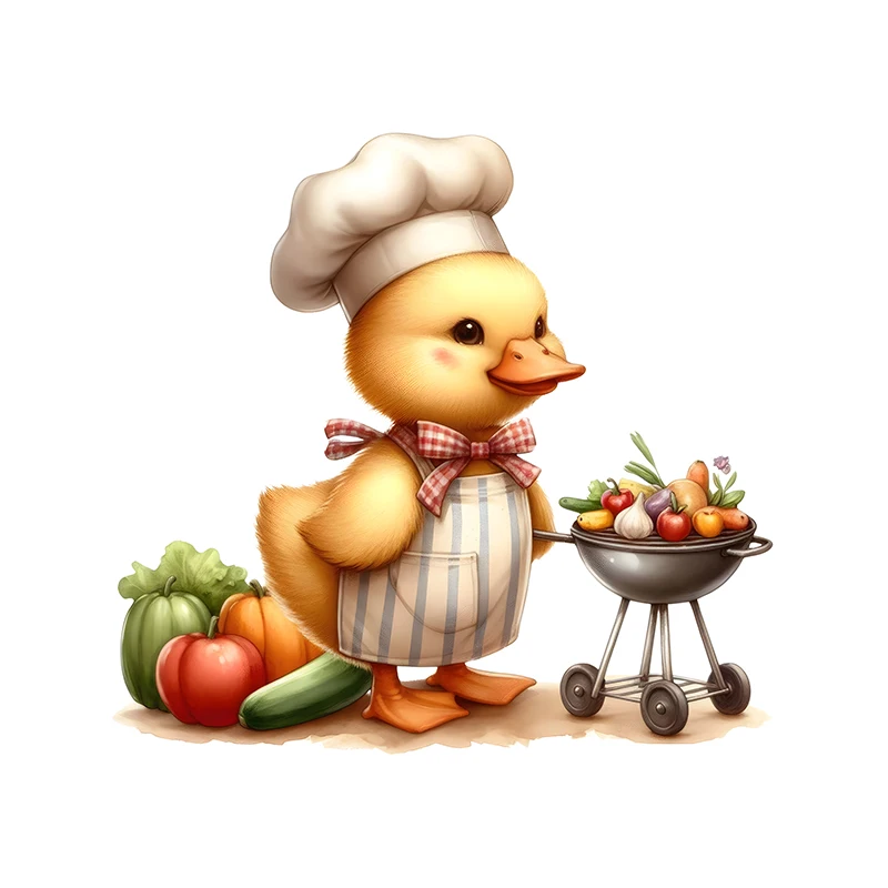 

1pc Funny Duck Chef Cooking Wall Stickers, Bright Kitchen for Home Decoration, Vinyl Animal Decals, Art Wallpaper, Poster