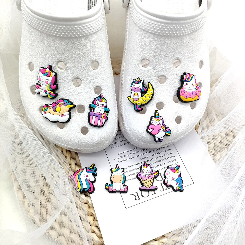 Shoe Charms Accessories for Crocs Sandals Unicorn Series Shoe Flower Accessories Cartoon Croc New Styletoys Anime Cartoon Frind