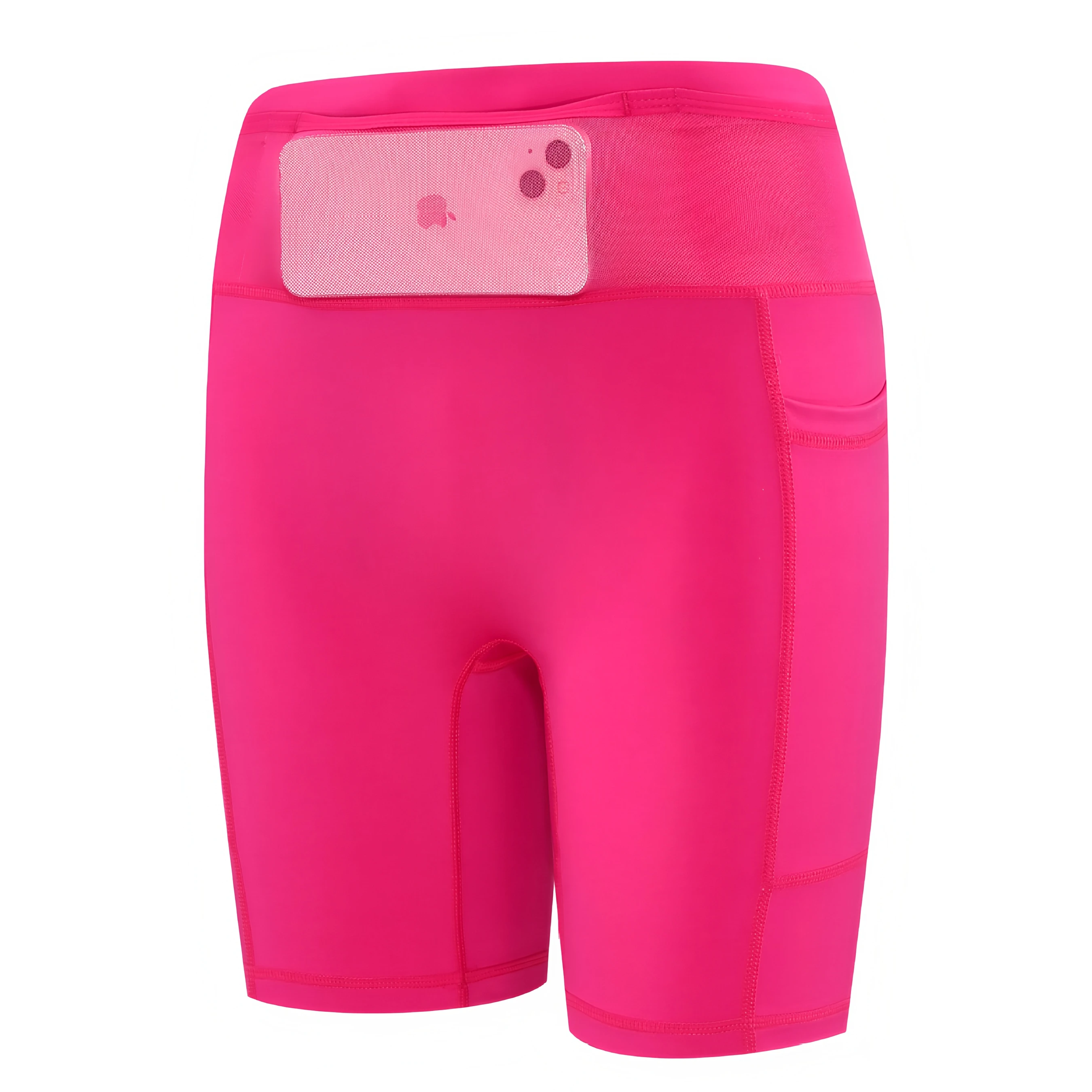 Herren Marathon-Laufshorts mit Hüfttasche Kompressions-Tights für Männer Yoga Fitness Outdoor-Sport Kurze Hose Leggings Schnelltrocknend – Detail 5