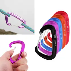 16KN Lightweight Aluminum Carabiner Hook Rock Climbing Clip D Type Safety Carabiner Climbing Arborist Swing Yoga Hook