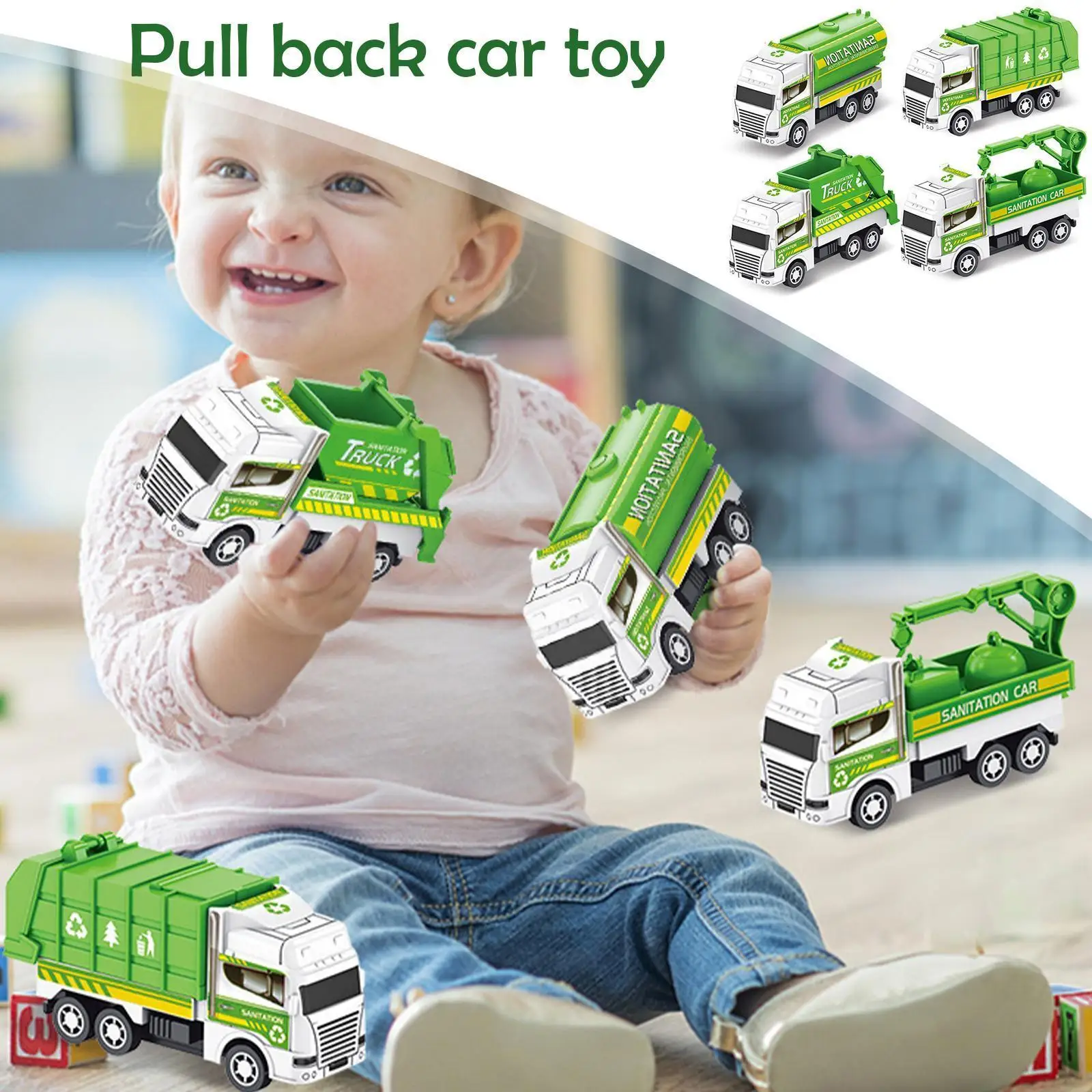 Mini Simulation Engineering Vehicle Pull-Back Inertia Kids Sliding Vehicle Car Toy Model Children Toys Car Gift Toys Educat M0V4