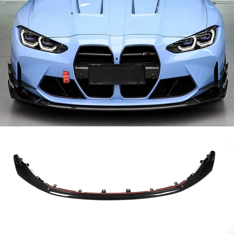 

Real Dry Carbon Fiber CSL Style Front Lip Splitter for M3 G80 M4 G82 G83 Front Bumper Lip Splitter Spoiler Body Kit