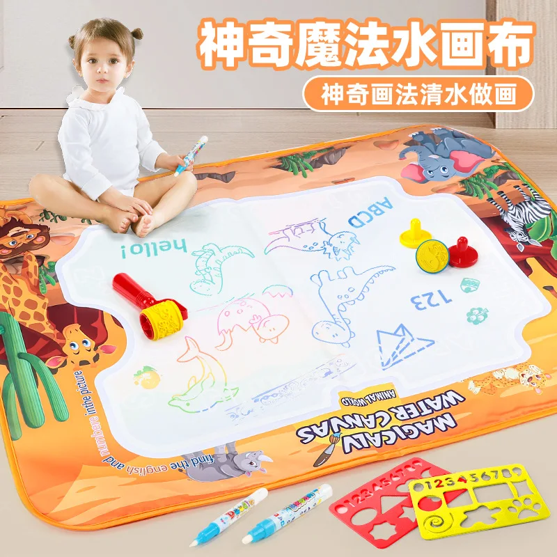 Tapis de dessin à l'eau magique, planche de peinture réutilisable avec stylos, jouets éducatifs Montessori pour enfants, cadeau d'halloween et de noël
