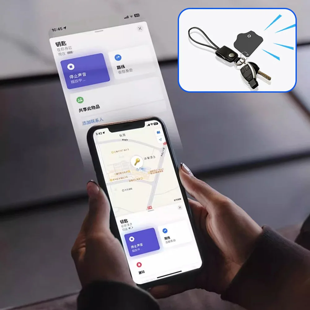 Карта-трекер для кошелька с беспроводной зарядкой IPX68, водонепроницаемый, работает для Apple Find My Ultra Thin Tracker для легкого отслеживания кошелька