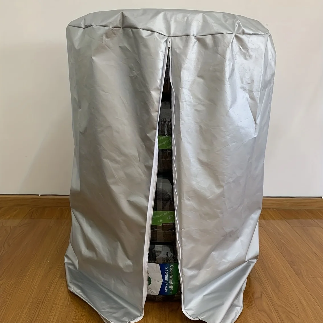 Capa Externa para Pneu - Impermeável, Resistente a Raios UV e Anti-incrustante, Bolsa de Armazenamento de Peças Automotivas em Poliéster, Espessa e Anti-envelhecimento