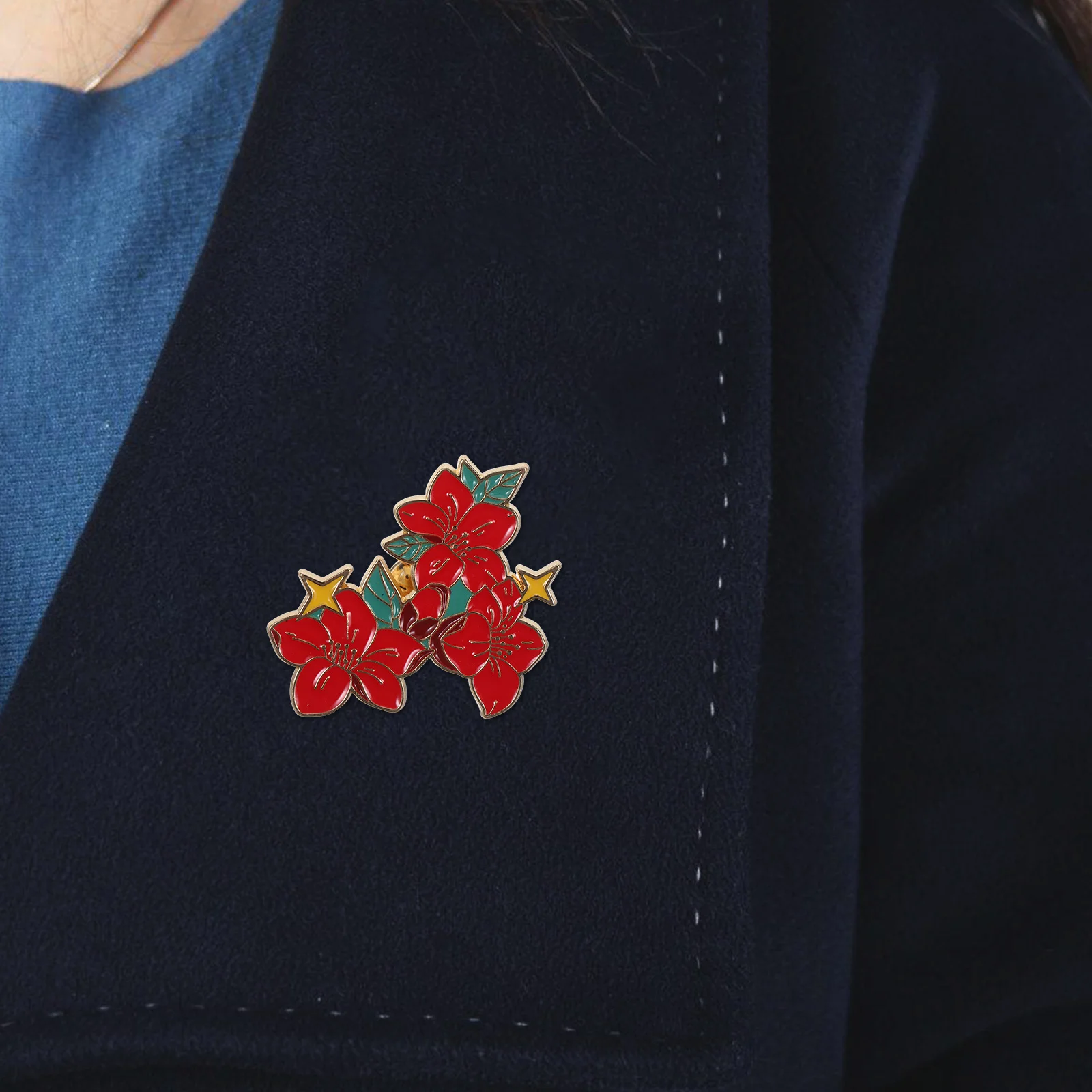 

8Pcs Floral Theme Accessories Cute Flower Brooch Set for Women Men Vintage Alloy Lapel Pin Fashionable Decorative Badge