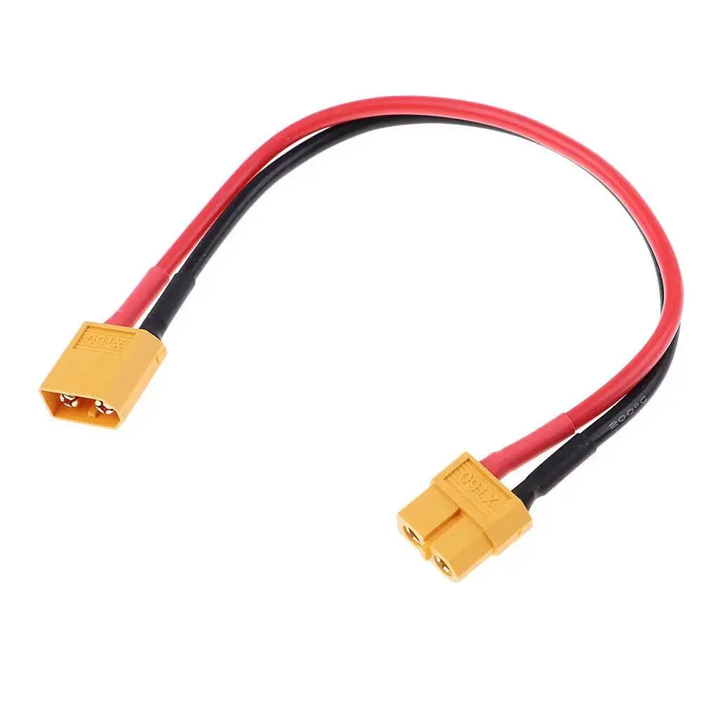 Przedłużacz XT60 Żeński na Męski XT90 Deans T Connector 14AWG 30cm 40cm 60cm Adapter do Akumulatora Lipo Samochodu Drona 1 szt.