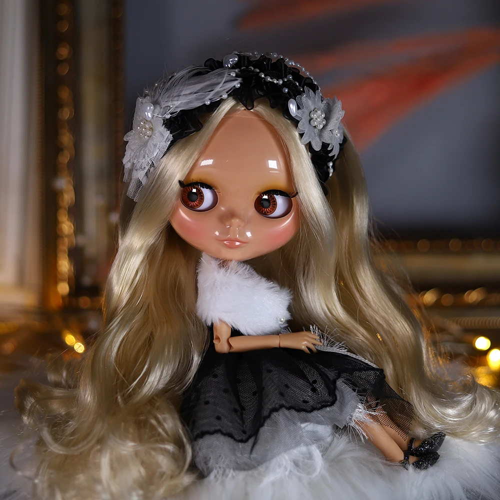

ICY DBS Blyth 1/6 Кукольный костюм Охотник за головами Набор Темный готический стиль, включая шляпу Аниме Девушка BJD