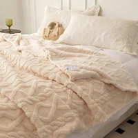1pc Single-Layer Coral Fleece Blanket, Lightweight & Multi-Purpose Blanket Bed Cover,For Living Room Sofa Cover, Nap Blanket 5