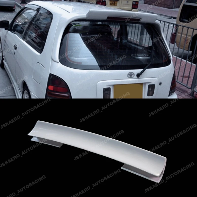 

For Toyota Starlet Glanza EP91 OE Rear spoiler Flap Addon Stick on FRP Unpainted Car BodyKits